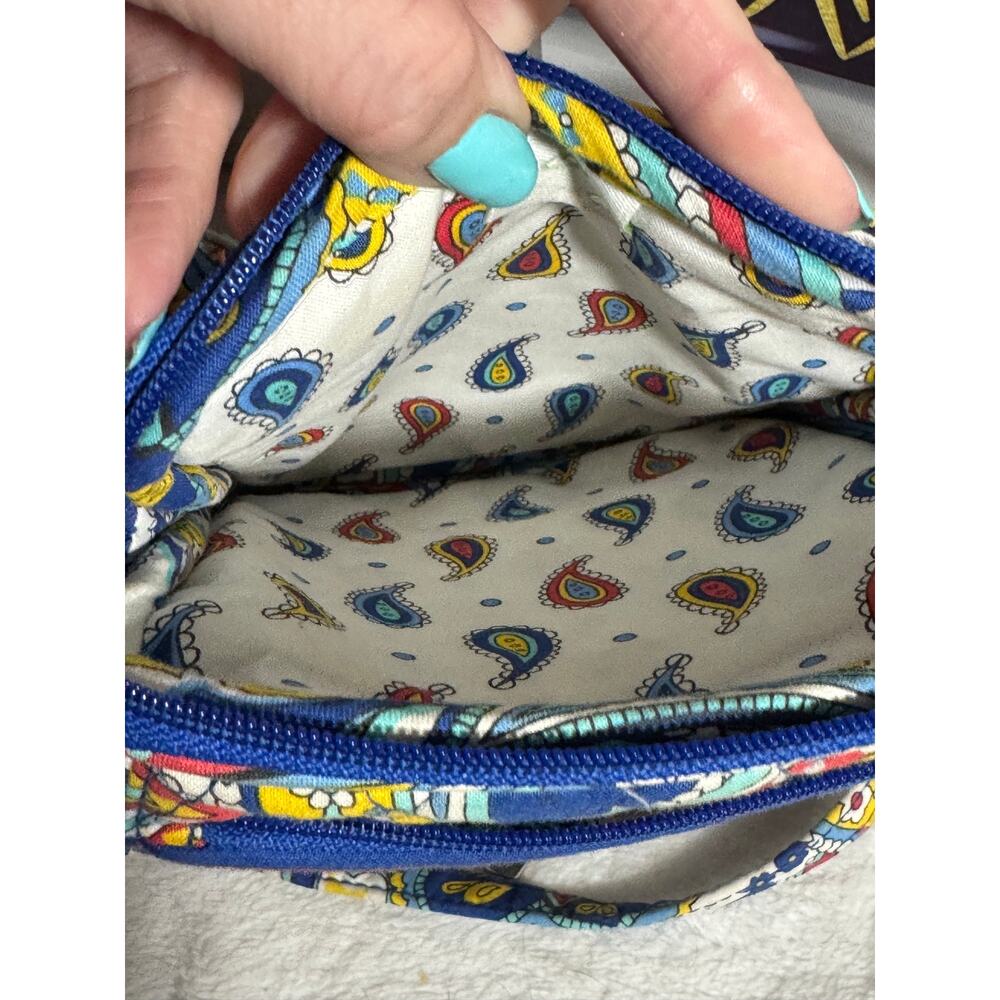EUC Vera Bradley Mini Hipster Crossbody Blue Paisley - Picture 5 of 8